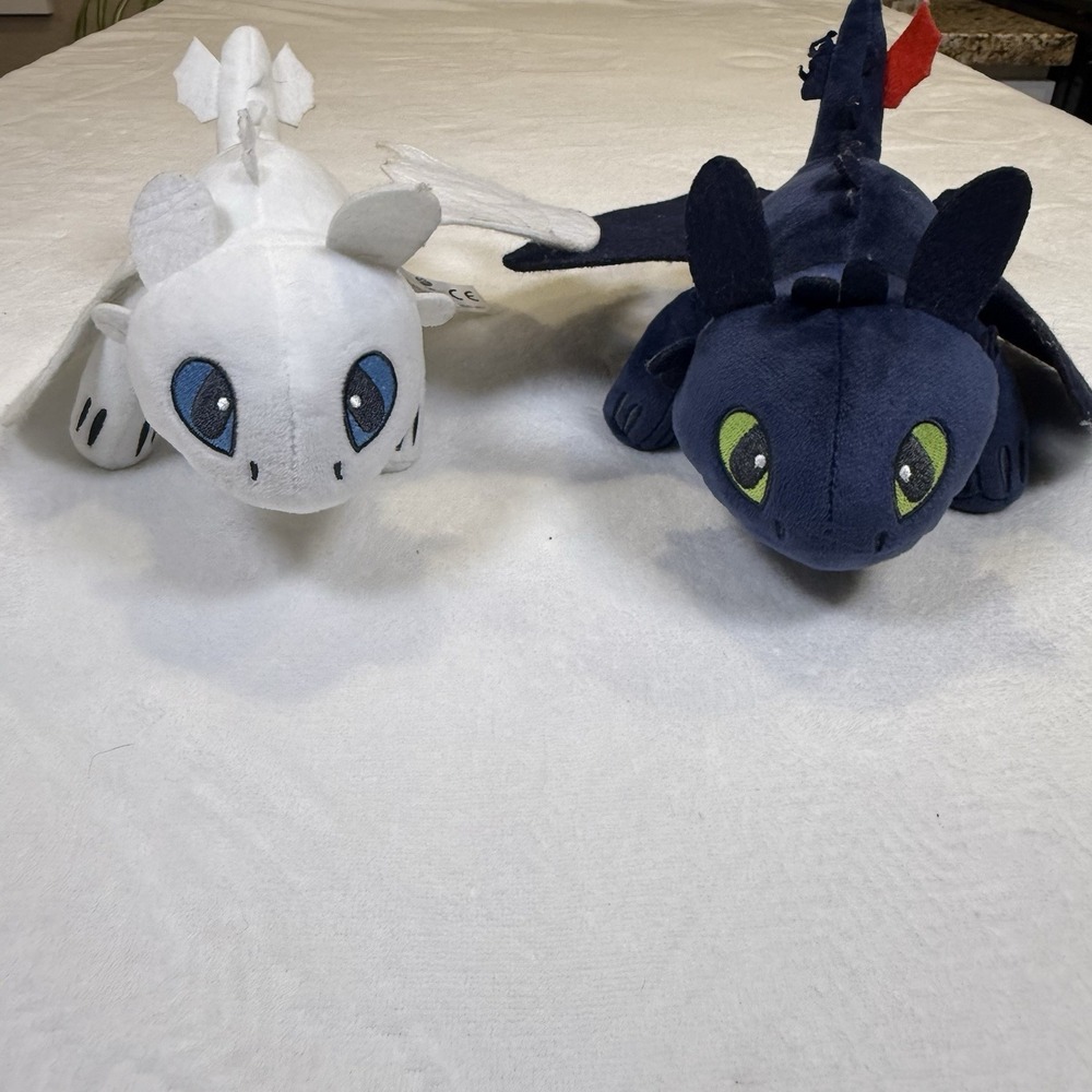 How To Train Your Dragon Toothless Light Fury Plush Pair Spin Master 2019 14”